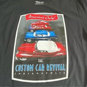 Custom Car Revival Tee Shirt Large Black Edwards Drive In Indiana